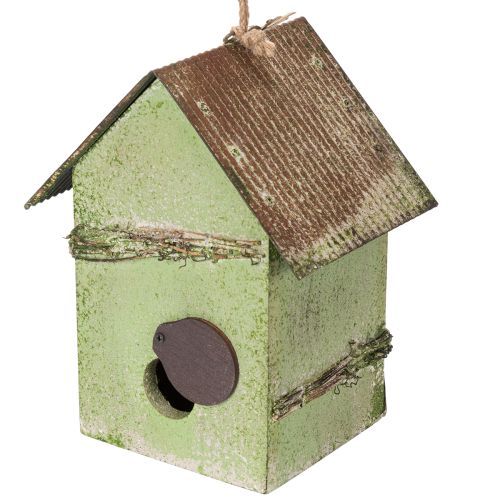 Product Birdhouse with floral decoration, romantic country house decoration, 19cm