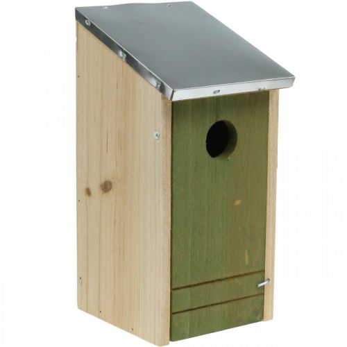Floristik24 Nesting box for hanging, nesting aid for small birds, bird house, garden decoration natural, green H26cm Ø3.2cm