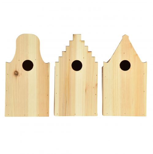 Product Birdhouse wooden incubator blue tit fir H22,5cm 3pcs