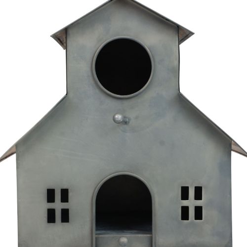 Floristik24 Bird house for hanging metal gray 2-storey 24x15x26cm