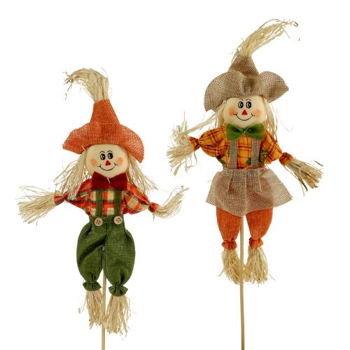 Decorative scarecrows on a stick 38cm 8pcs