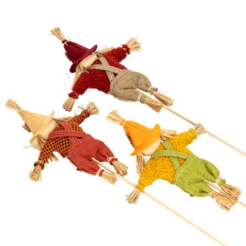 Decorative scarecrow figure on a stick for crafting and plants, 60cm | Floristik24.ie
