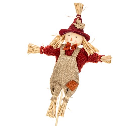 Decorative scarecrow figure on a stick for crafting and plants, 60cm | Floristik24.ie