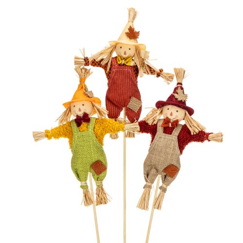 Decorative scarecrow figure on a stick for crafting and plants, 60cm | Floristik24.ie