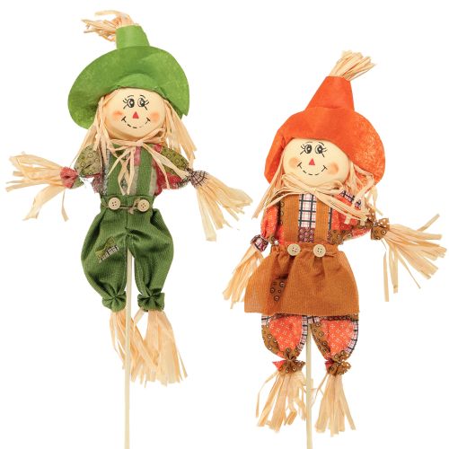 Floristik24 Scarecrow on stick flower plug large H44/82cm 4 pcs