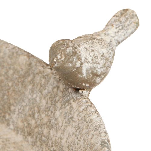 Product Birdbath metal with heart for hanging antique Ø21.5cm