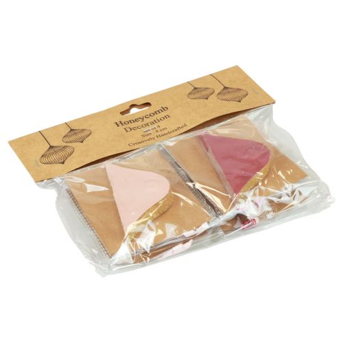 Product Honeycomb Balls Honeycomb Balls Onion Pink Wine Red Ø8cm 4 Pcs