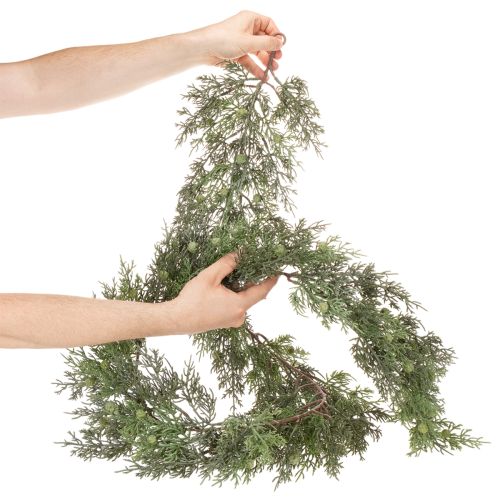 Artificial juniper garland, Christmas decoration for table or window, 185cm | Floristik24.ie