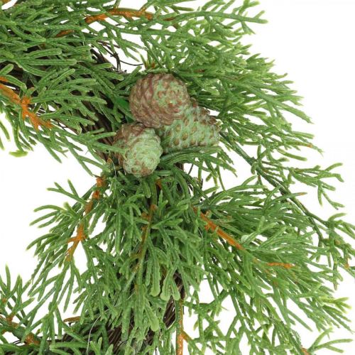 Floristik24 Artificial juniper wreath, juniper wreath, cones Ø25cm