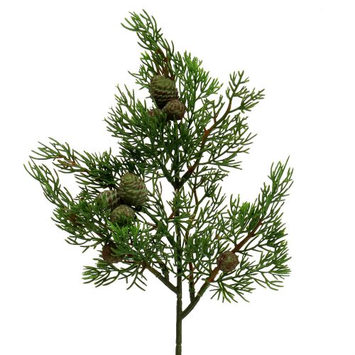 Juniper branch with cones green 39cm 3pcs