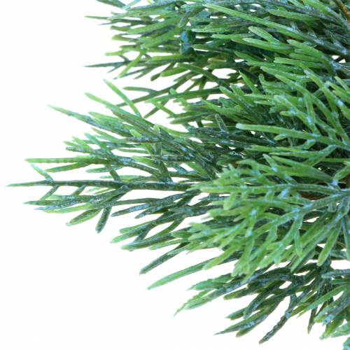 Product Decorative branch, artificial juniper with cones, blue washed, 25cm, set of 2