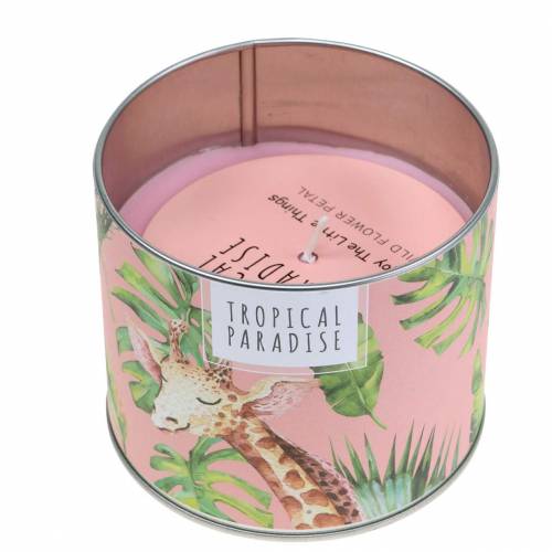 Floristik24 Scented candle in the can rainforest pink Ø9.5cm H8cm