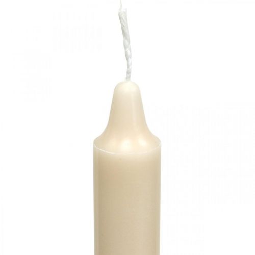 Product PURE wax candles, stick candles, cream Sahara 250/23mm, natural wax, 4 pieces