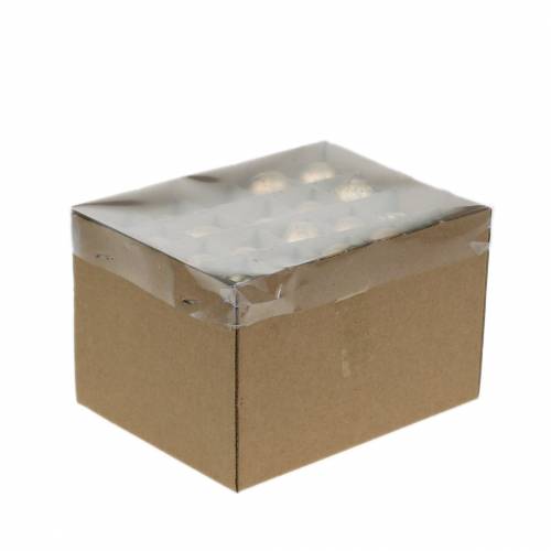 Product Quail egg as decoration empty gold 3cm 50 pcs