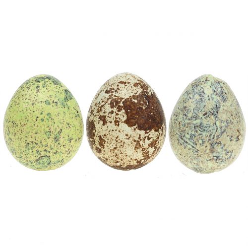 Quail eggs assortment green, nature 3cm 62pcs