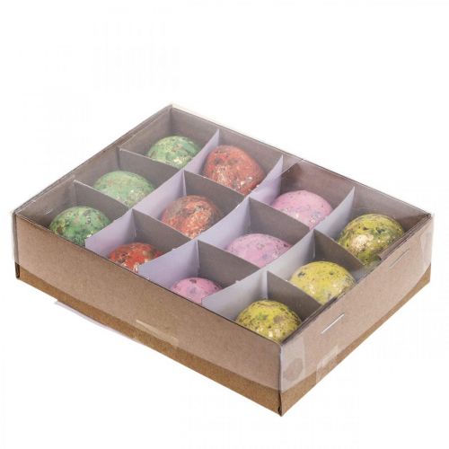 Product Quail Eggs Decoration Blown Out Eggs 3cm Colorful 12 Pcs