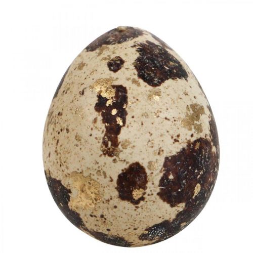 Product Quail Eggs Deco Blown Eggs Nature/Gold 3cm 12pcs