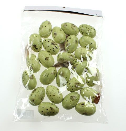 Floristik24 Quail eggs with feather 4cm 24pcs