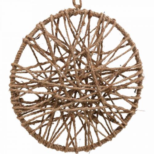 Floristik24 Wall decoration boho style, decorative ring jute ribbon Ø23cm 5pcs
