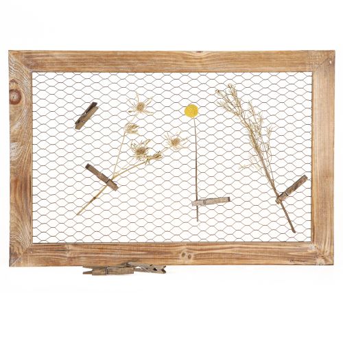 Rustic wall decoration, wood and metal, 40x60cm, brown, vintage