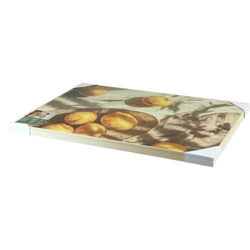 Product Lemon wall art, summer decor, Mediterranean flair, wooden frame, 40x60cm, wall decoration for living room