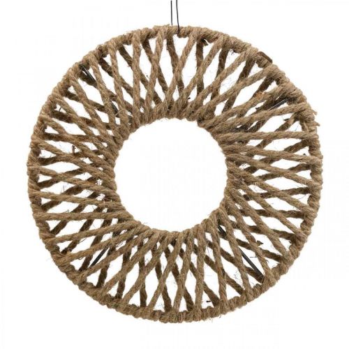 Product Boho decorative ring, jute wall decoration, Ø28cm, handmade