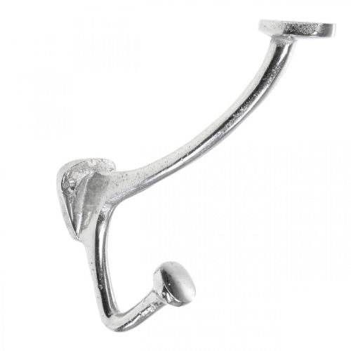 Product Wall hook vintage look silver metal decoration hook H22cm