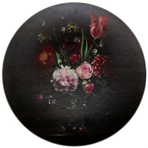 Floristik24 Wall plate with a floral pattern Ø33cm