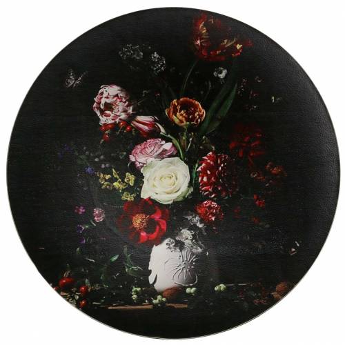 Product Wall plate with a floral pattern Ø33cm