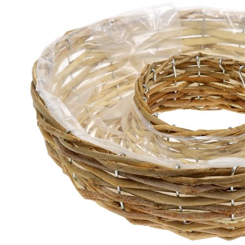 Floristik24 Willow plant ring natural planter table decoration set of 2