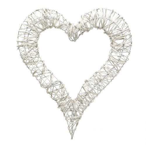 Floristik24 Willow heart white 30cm x 35cm