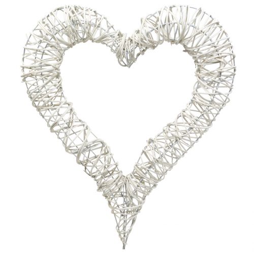 Floristik24 Willow heart white 40cm x 45cm
