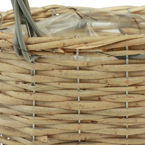 Floristik24 Wicker basket plant bag basket natural grey 26.5x14x30cm