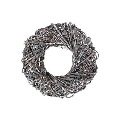 Floristik24 Willow wreath Ø28cm gray, washed