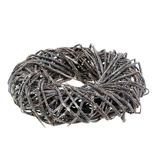 Floristik24 Willow wreath Ø28cm gray, washed