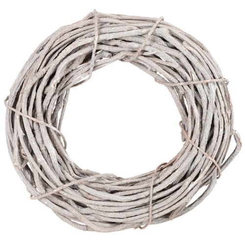 Willow wreath decoration, wreath made of whitewashed branches, 40cm buy online | Floristik24.ie