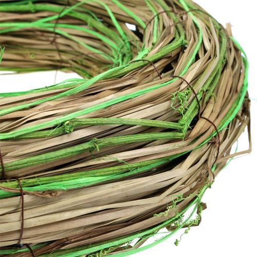 Floristik24 Bast wreath with willow nature / green Ø24cm