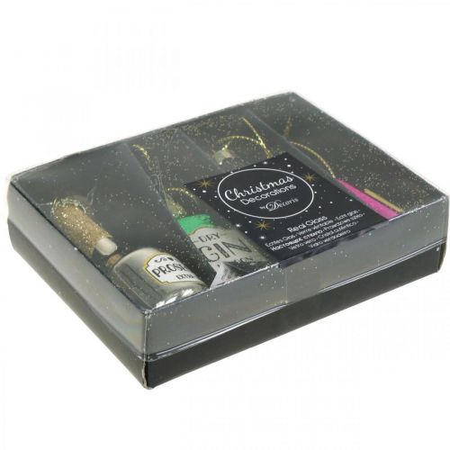 Product Christmas pendant bottle Christmas tree decoration 7cm assorted 4pcs