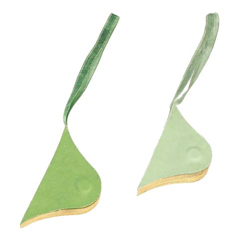Product Vintage Christmas ornaments, green and gold paper, Ø8cm, set of 4