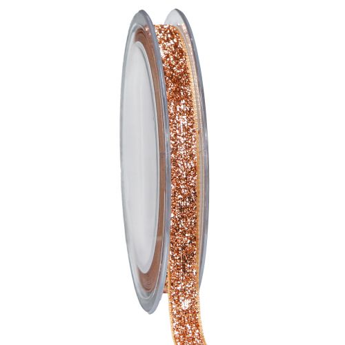 Christmas ribbon pink copper glitter decorative ribbon 10mm 10m