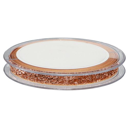 Product Christmas ribbon pink copper glitter decorative ribbon 10mm 10m