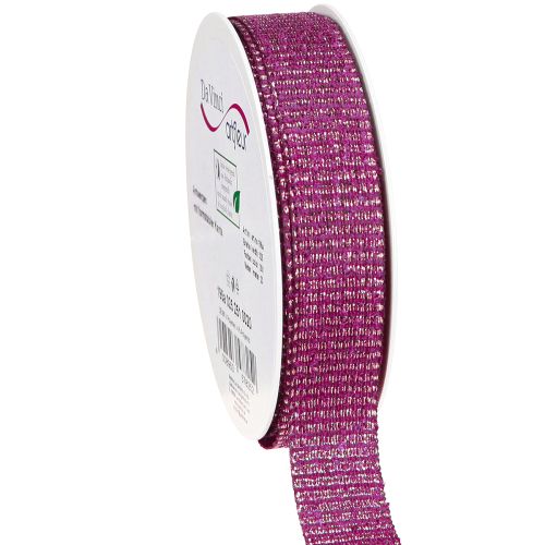 Floristik24 Christmas ribbon with gold threads gift ribbon Erika 25mm 20m