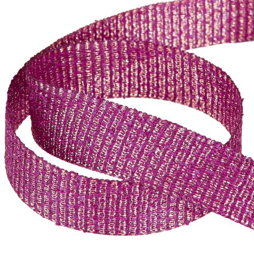 Product Christmas ribbon with gold threads gift ribbon Erika 25mm 20m