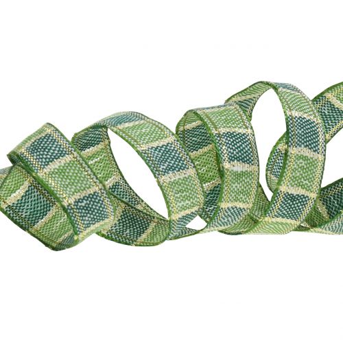 Product Christmas ribbon green 15mm 15m