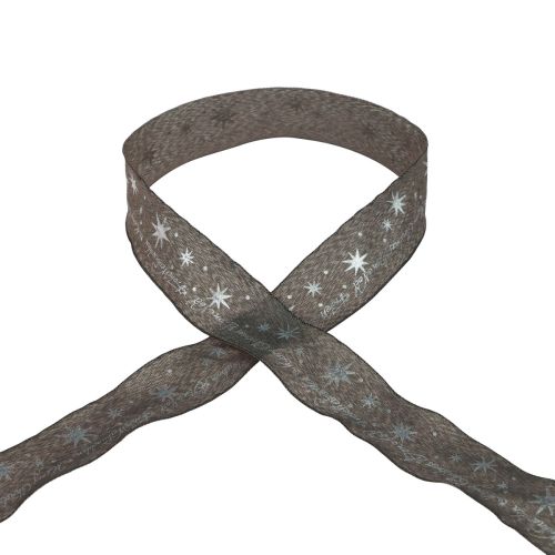 Floristik24 Christmas ribbon gift ribbon Christmas brown 40mm 20m