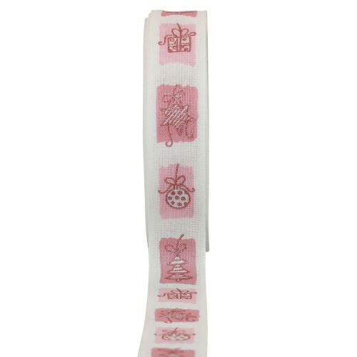 Christmas ribbon Pink ribbon Christmas 25mm 18m