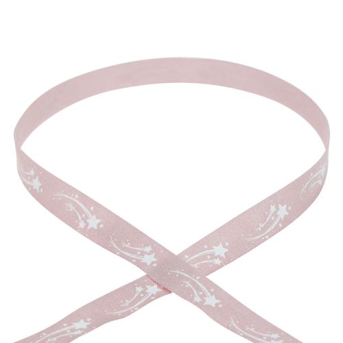 Product Gift ribbon stars Christmas ribbon old pink ribbon 15mm 20m