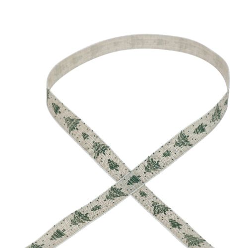 Floristik24 Christmas ribbon fir gift ribbon natural green 15mm 20m