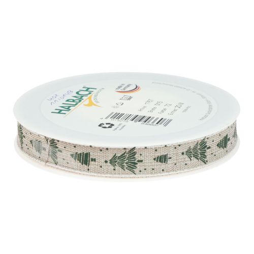 Floristik24 Christmas ribbon fir gift ribbon natural green 15mm 20m