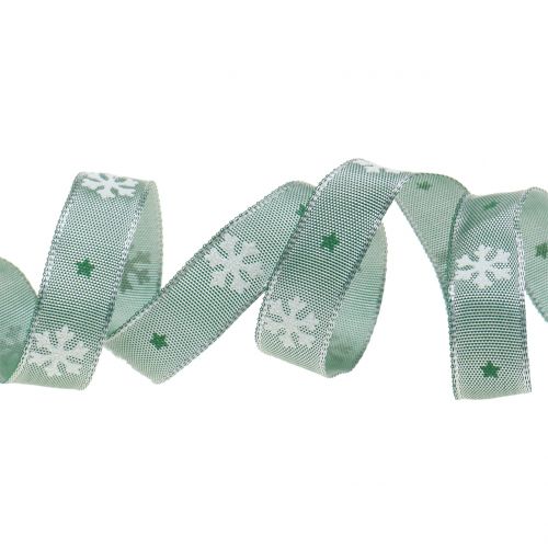 Christmas ribbon with snowflake 15mm 20m